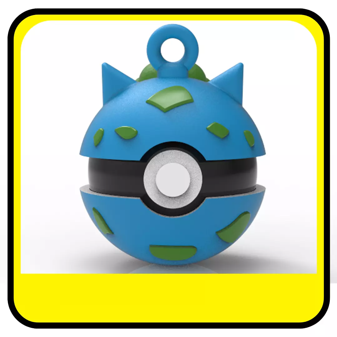 POKEMON CHRISTMAS ORNAMENTS - POKEBALLS - BULBASAURS 3D print model_0