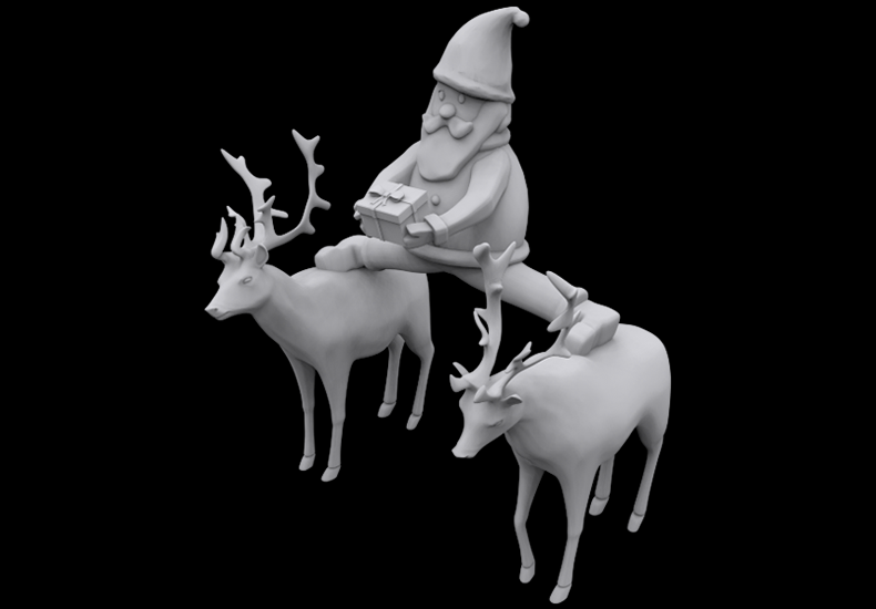 Santa epic split 3D print model_1