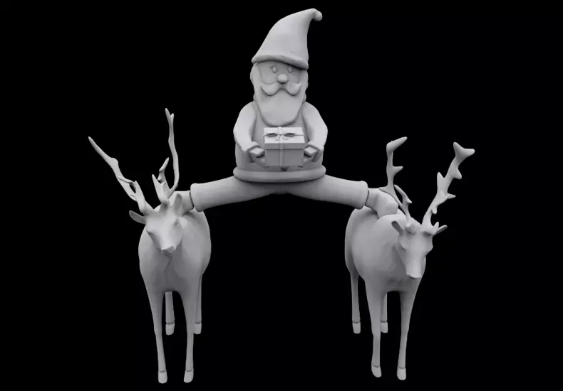 Santa epic split 3D print model_0