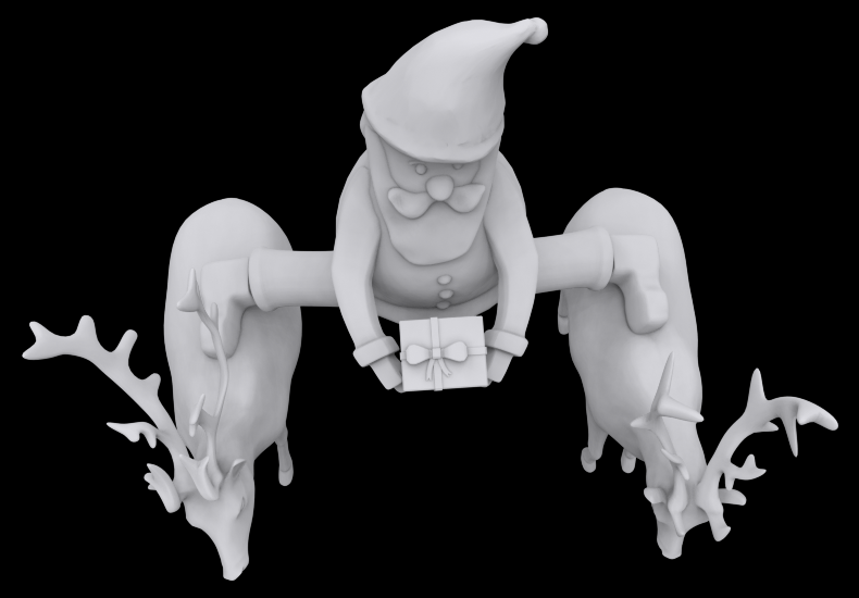 Santa epic split 3D print model_2