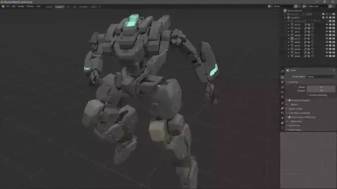 scifi-robot-model557 3D model