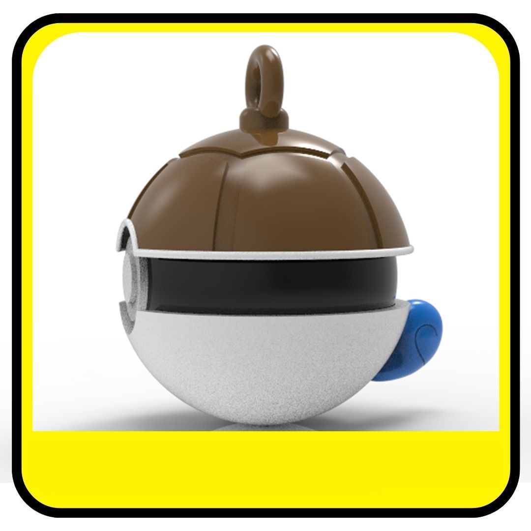 POKEMON CHRISTMAS ORNAMENTS - POKEBALLS - SQUIRTLE 3D print model_1