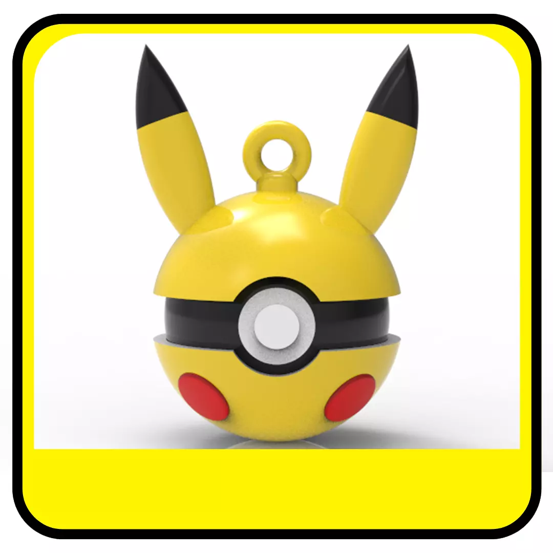 POKEMON CHRISTMAS ORNAMENTS - POKEBALLS - PIKACHU 3D print model_0