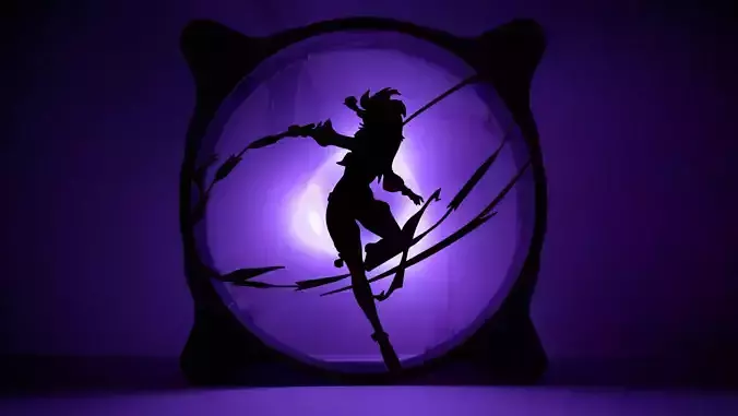 Genshin Impact Kuki Shinobu PC fan cover  3D print model