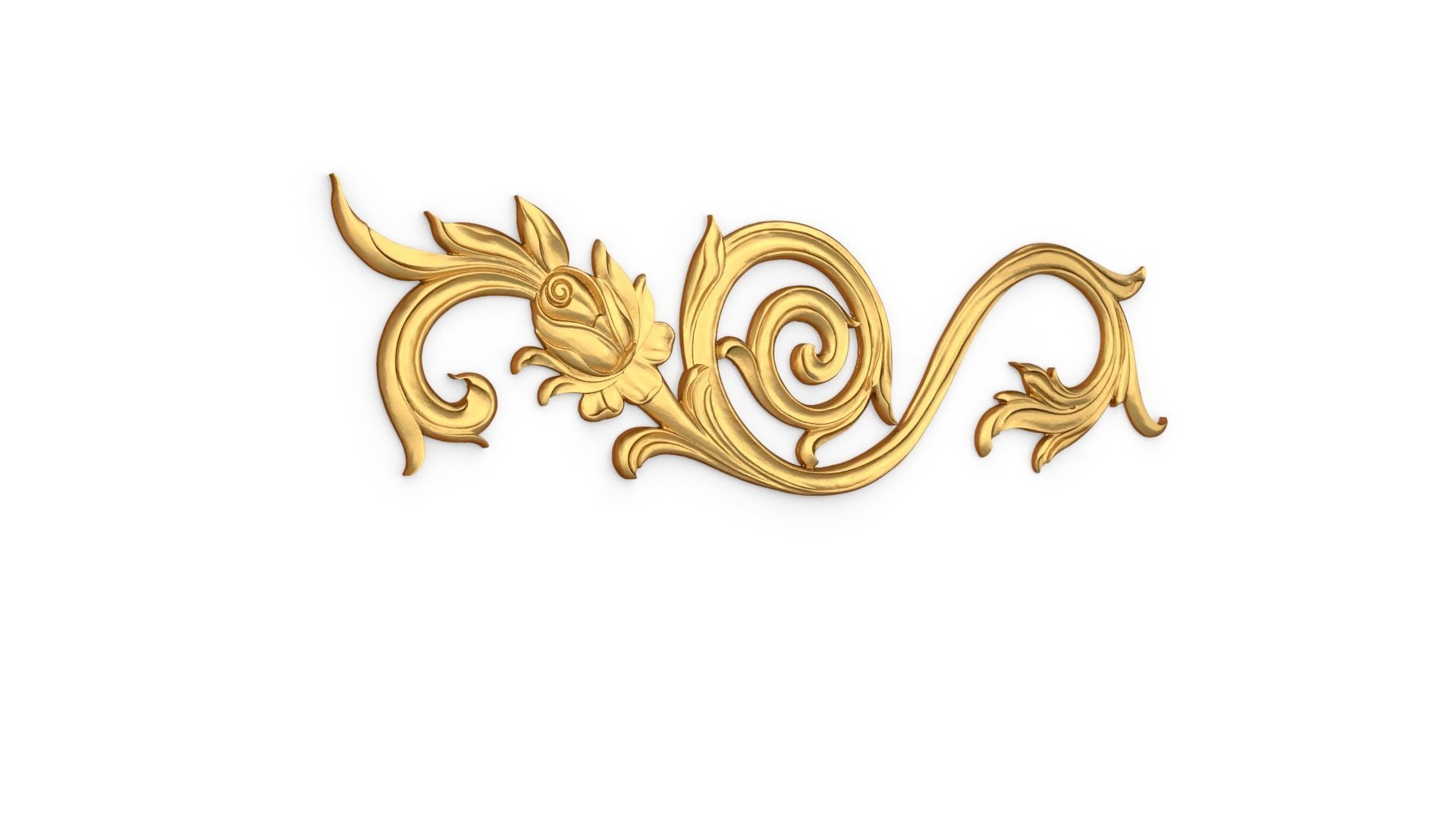 Classic carved decor ornament 405 3D model_1