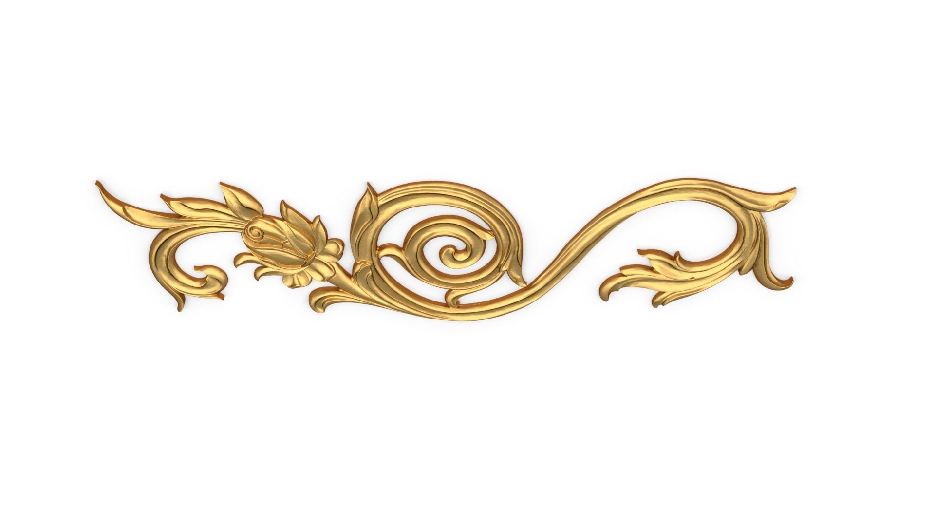 Classic carved decor ornament 405 3D model_4