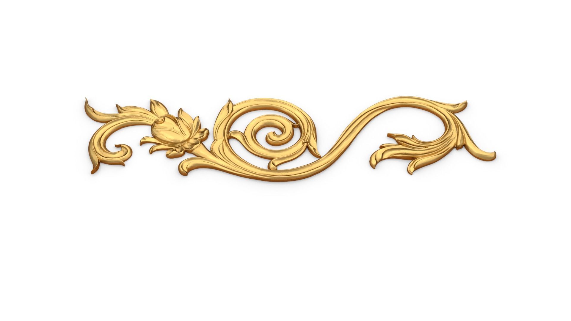 Classic carved decor ornament 405 3D model_3