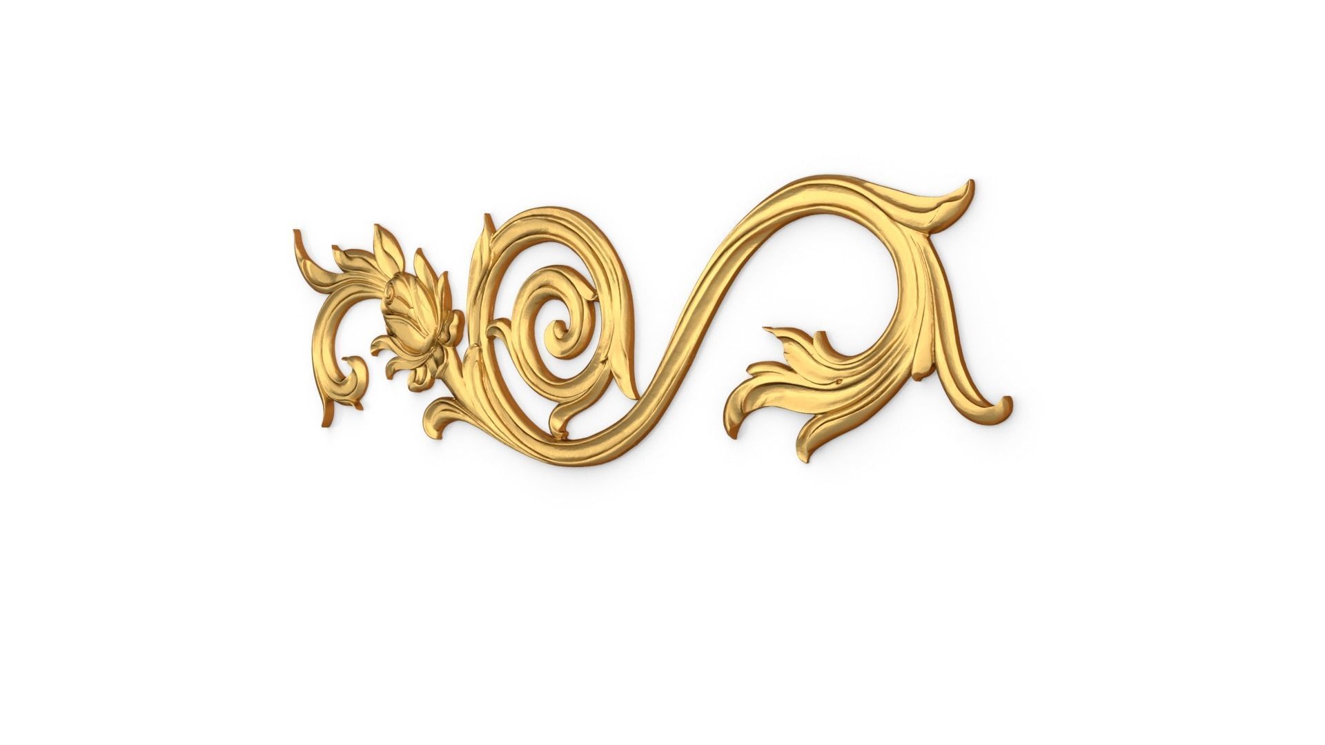 Classic carved decor ornament 405 3D model_2