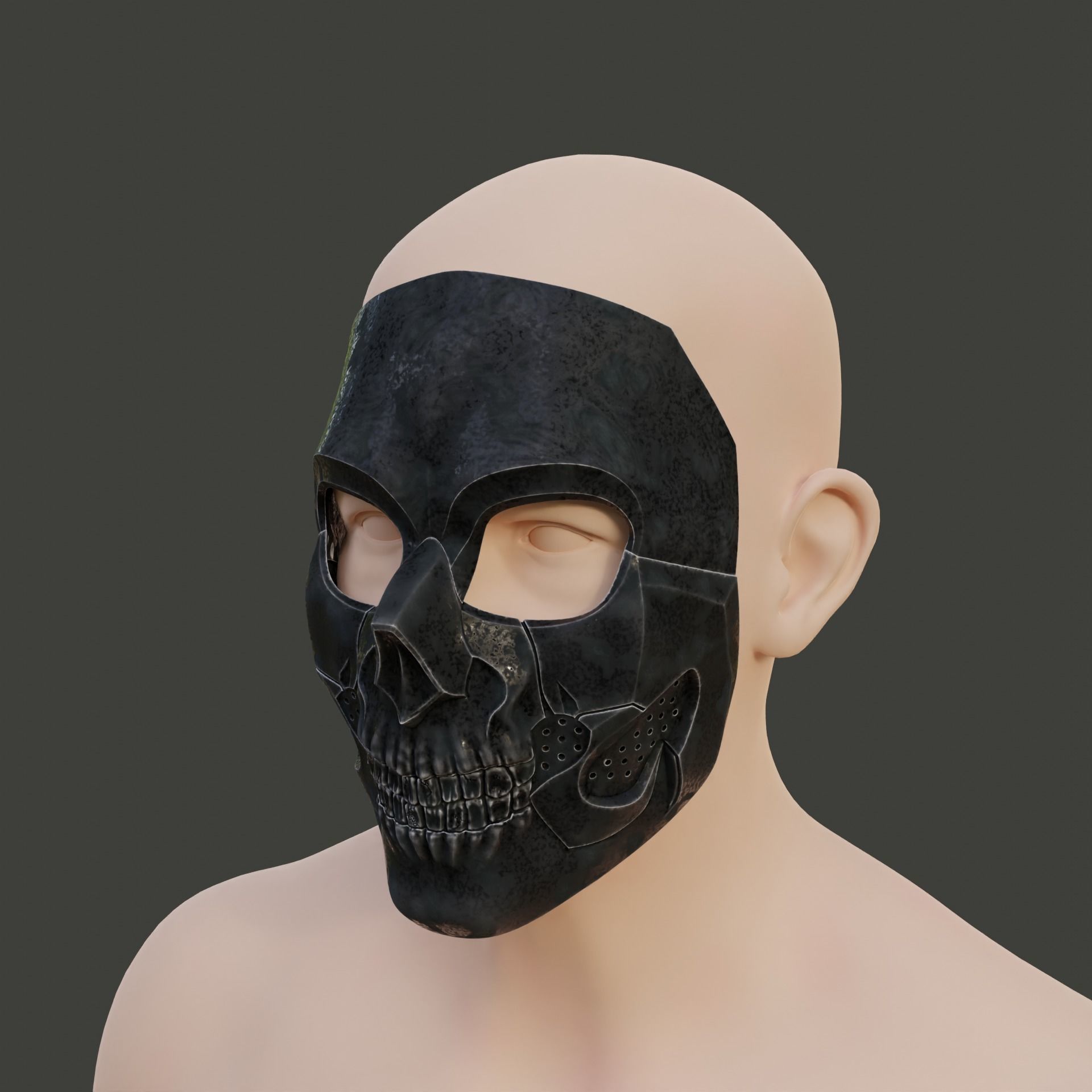 Call of Duty Modern Warfare 3 Ghost Operator Skull Mask 3D print model_22