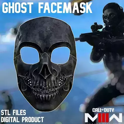Call of Duty Modern Warfare 3 Ghost Operator Skull Mask  3D print model