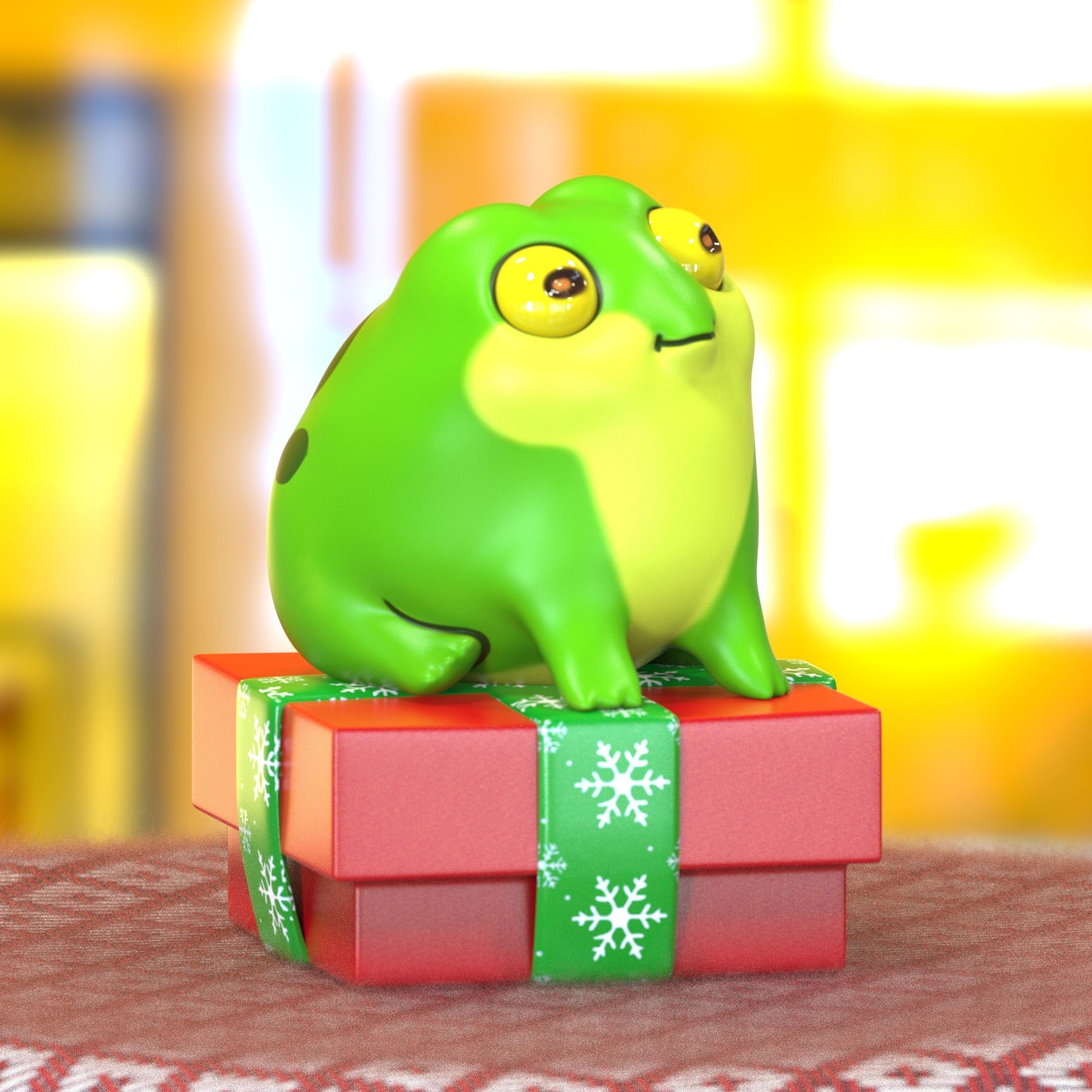 Christmas Frog 3D print model_4