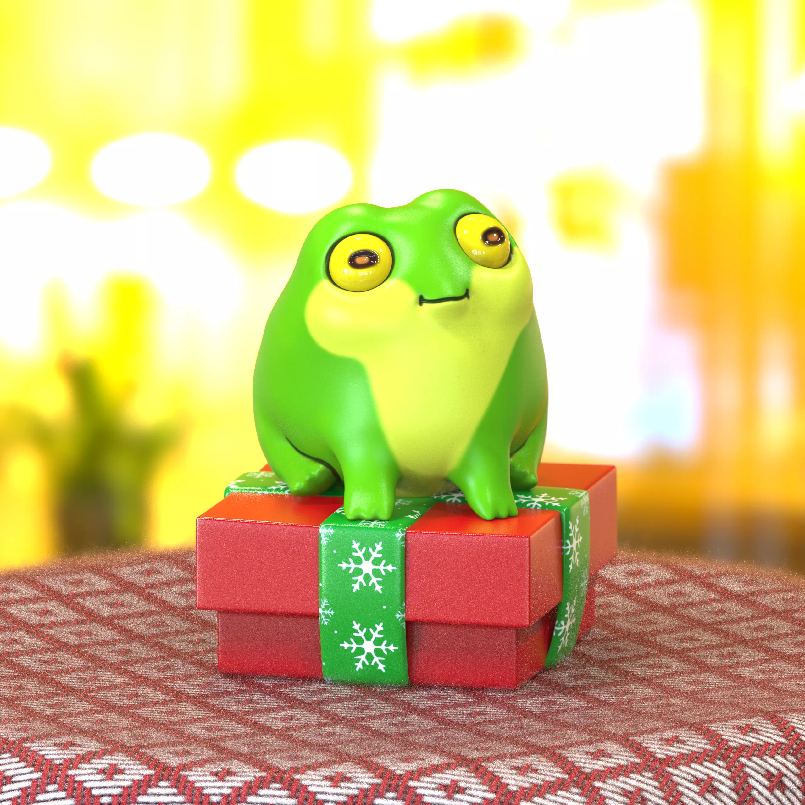 Christmas Frog 3D print model_0