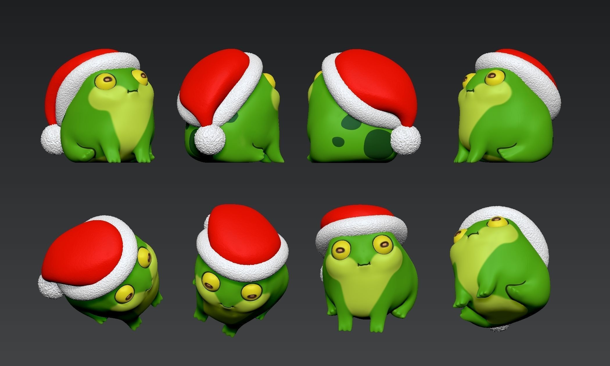Christmas Frog 3D print model_6
