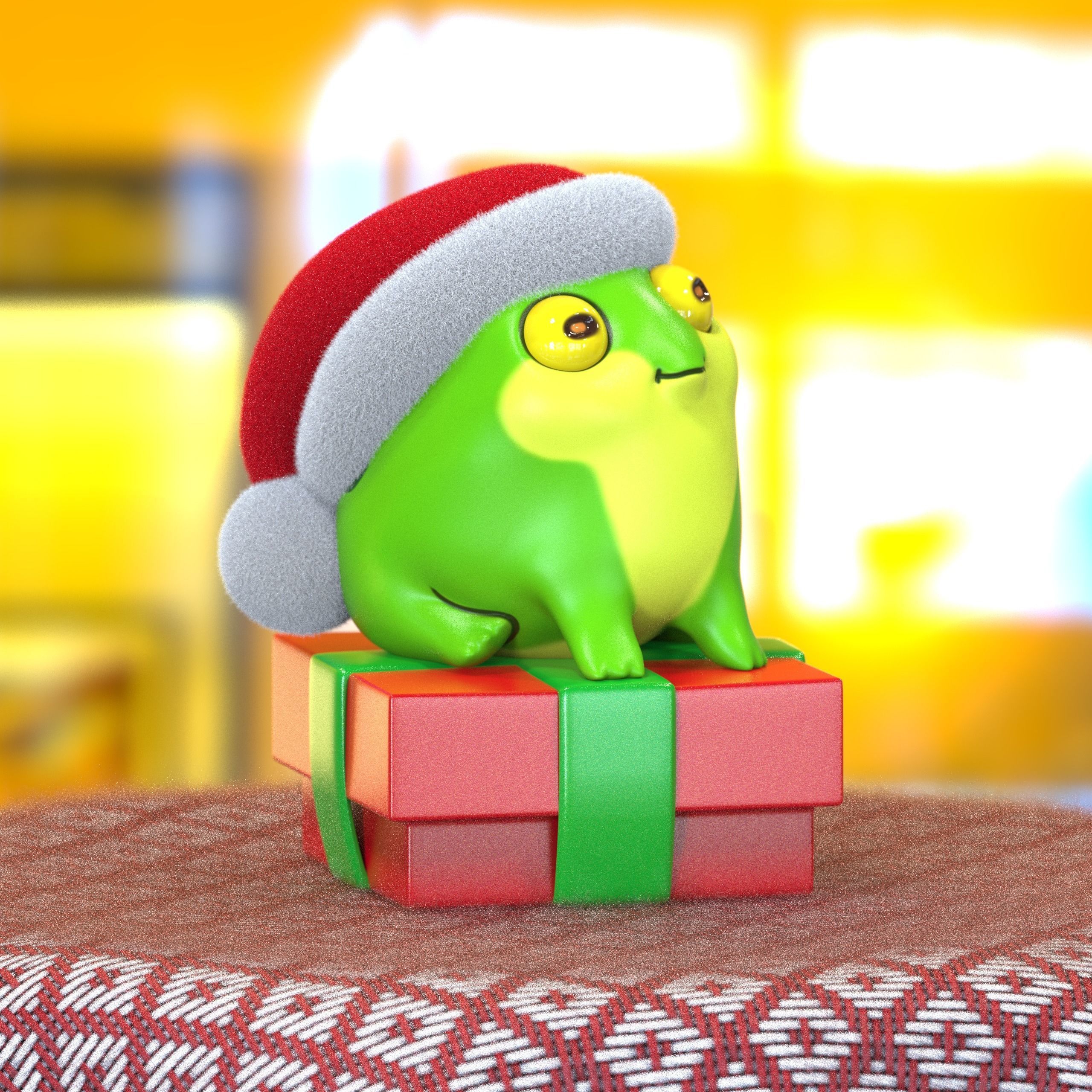 Christmas Frog 3D print model_2