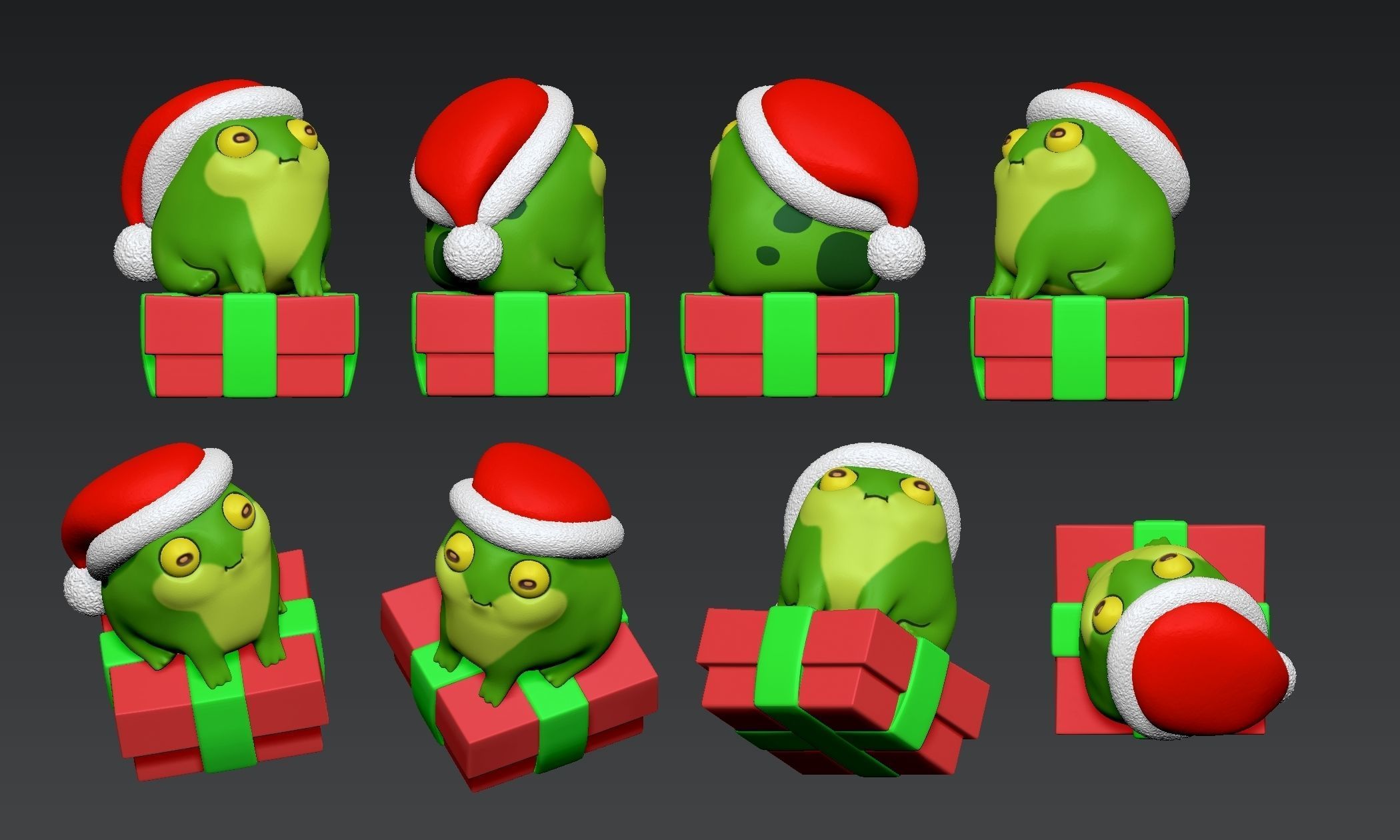 Christmas Frog 3D print model_5