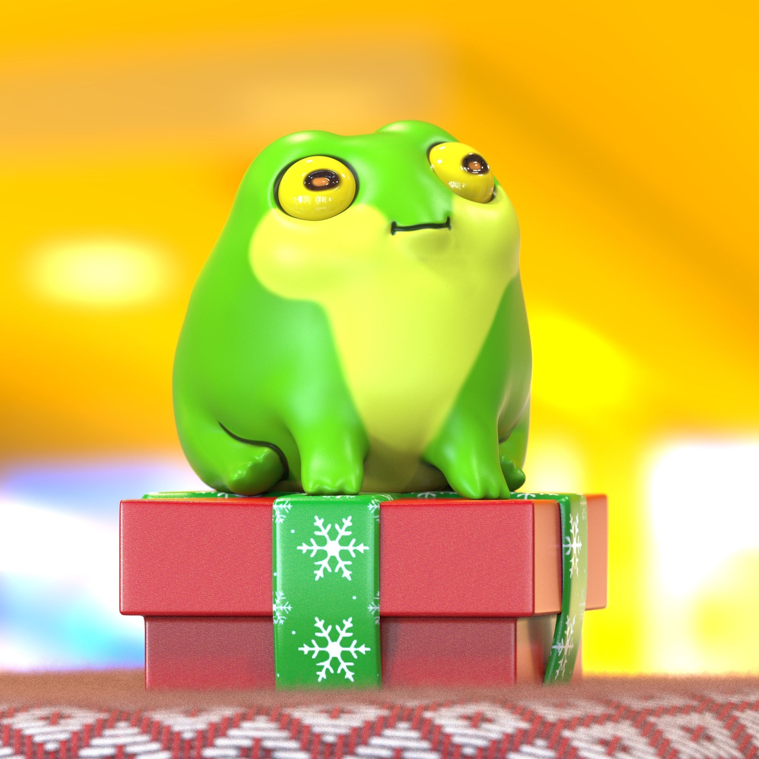 Christmas Frog 3D print model_3