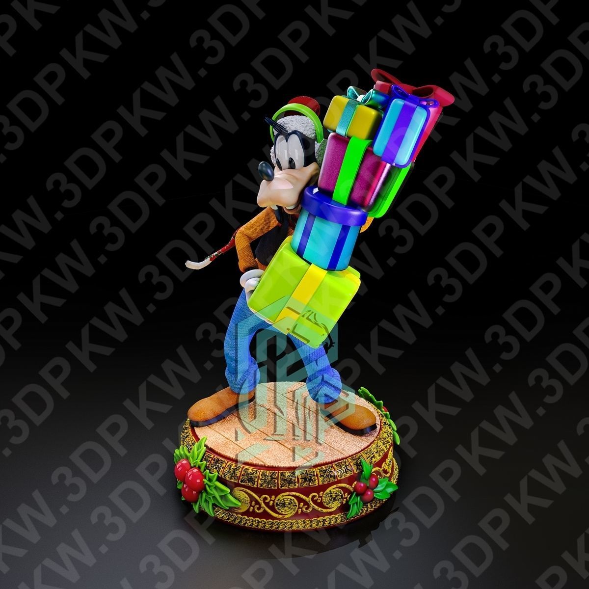 goofy christmas 3D print model_3