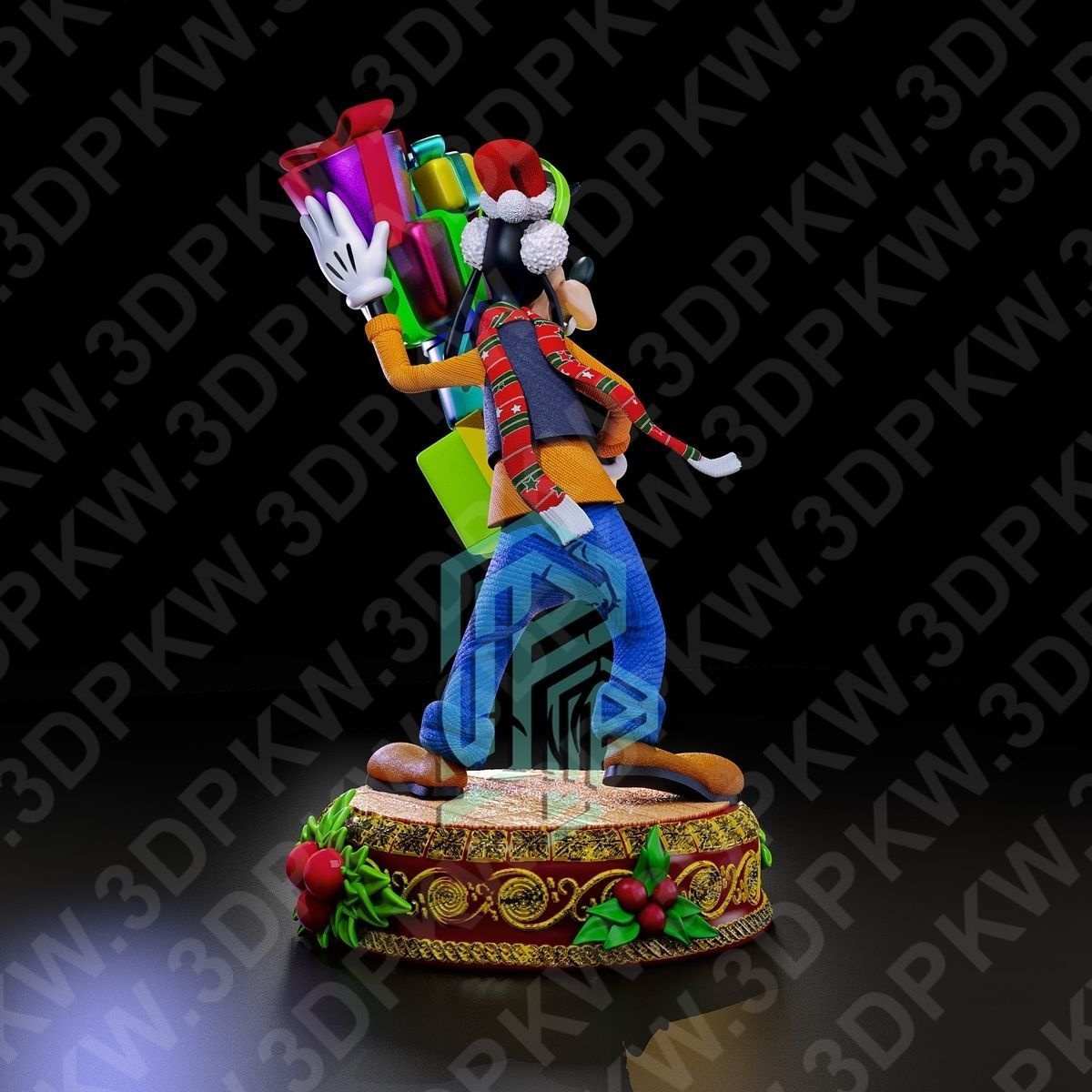 goofy christmas 3D print model_2