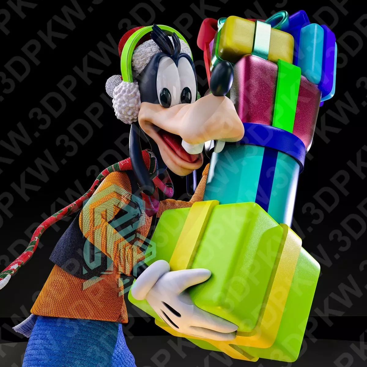 goofy christmas 3D print model_0