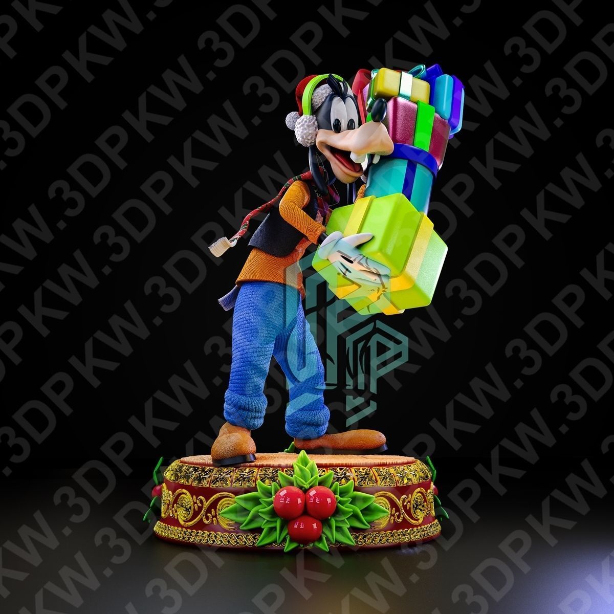 goofy christmas 3D print model_1