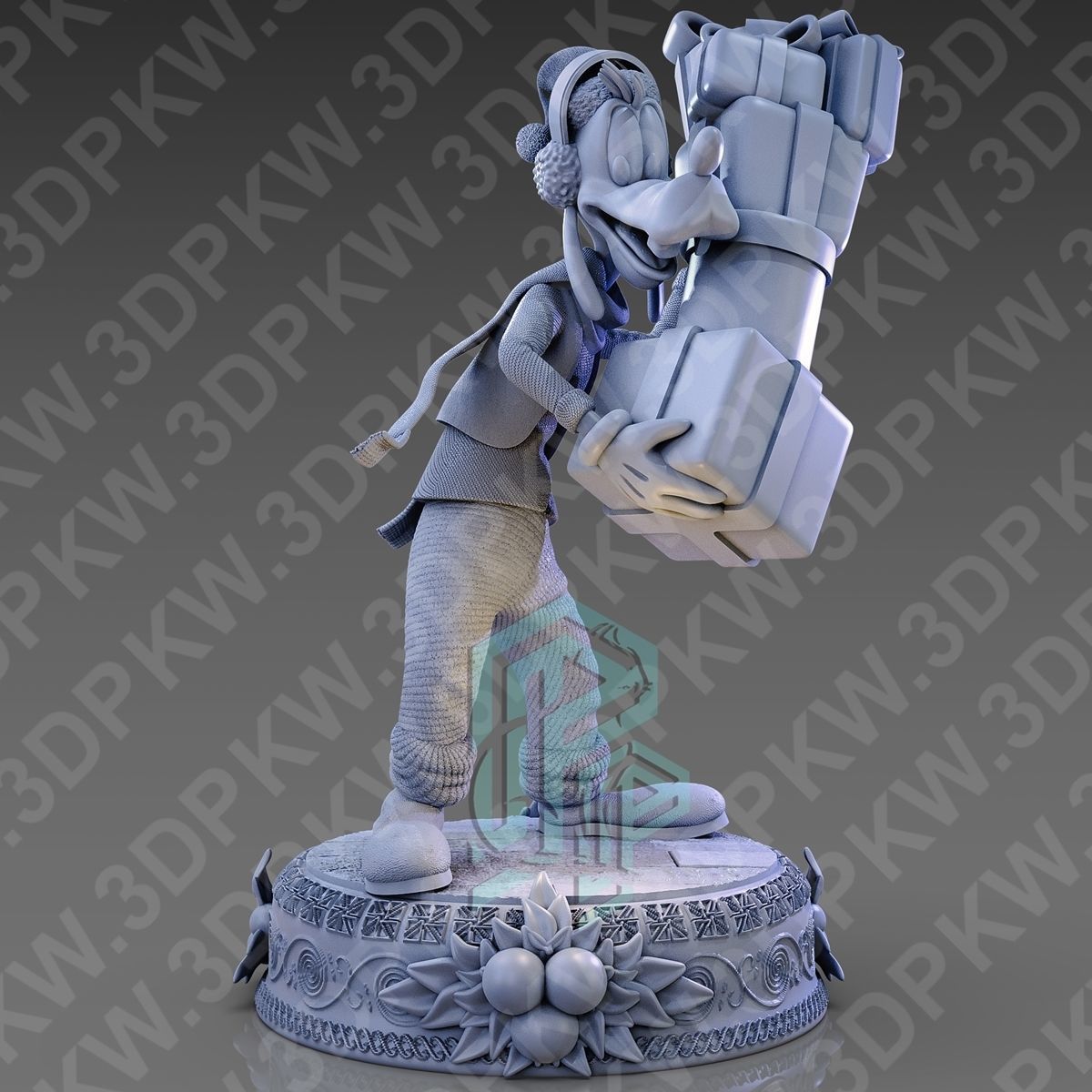 goofy christmas 3D print model_4