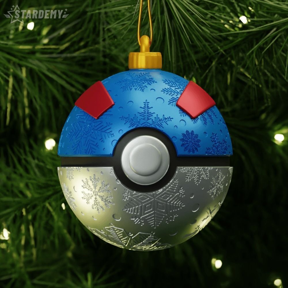 Pokeball Christmas Ornaments Pokemon 3D print model_7