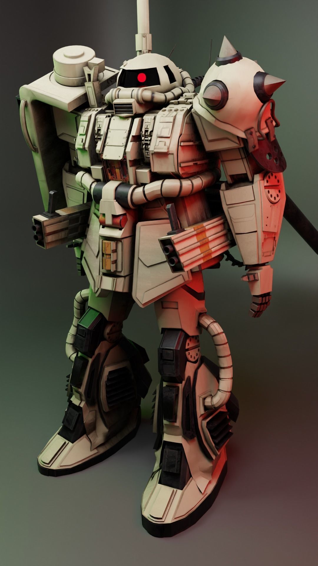 Heavy MKll Zaku Low-poly 3D model_3