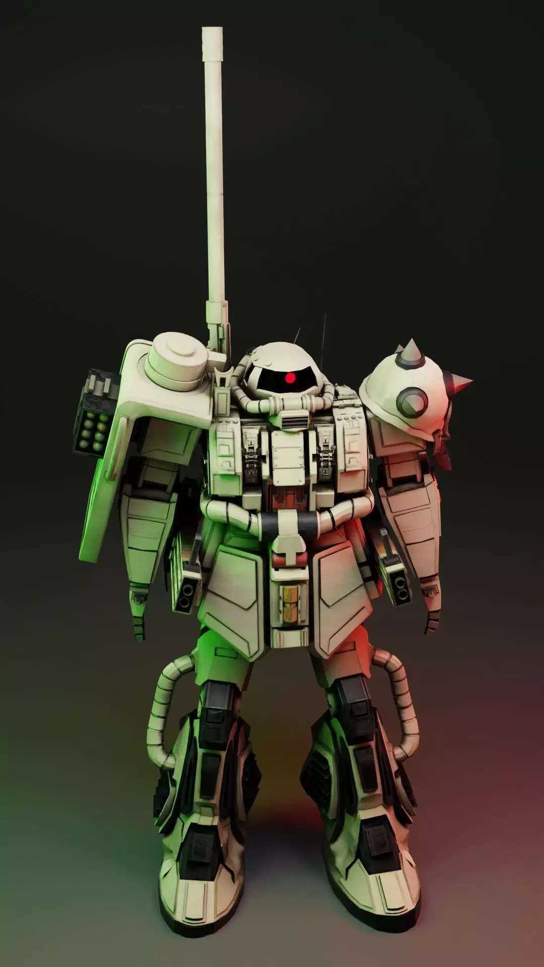 Heavy MKll Zaku Low-poly 3D model_0