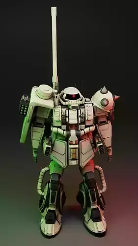 Heavy MKll Zaku Low-poly 3D model