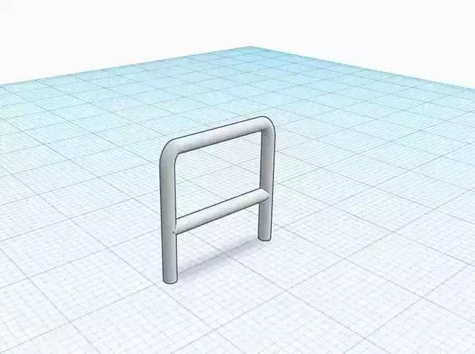 Fixed safety barrier H0 scale 3D print model