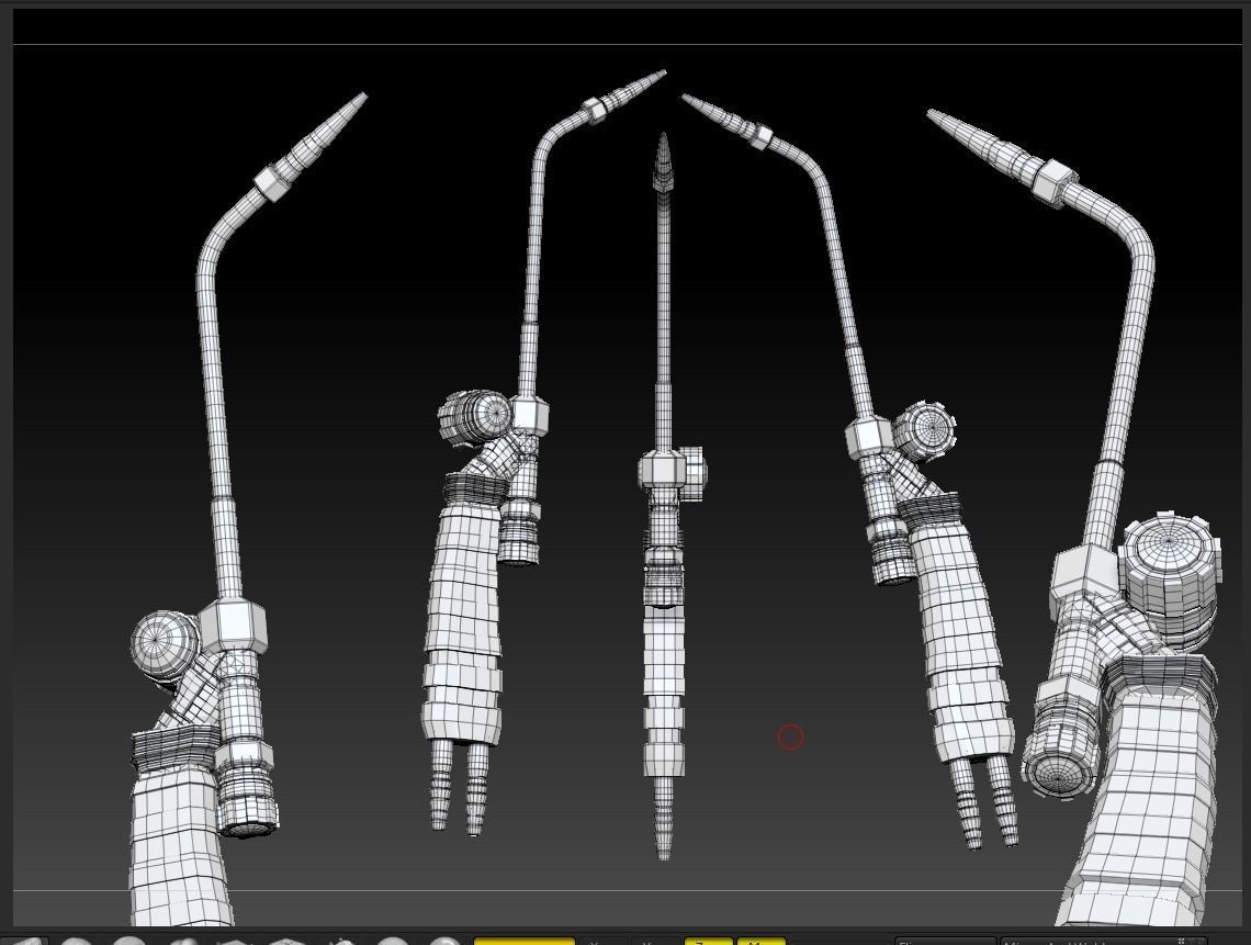 Welding Torch Low-poly 3D model_3