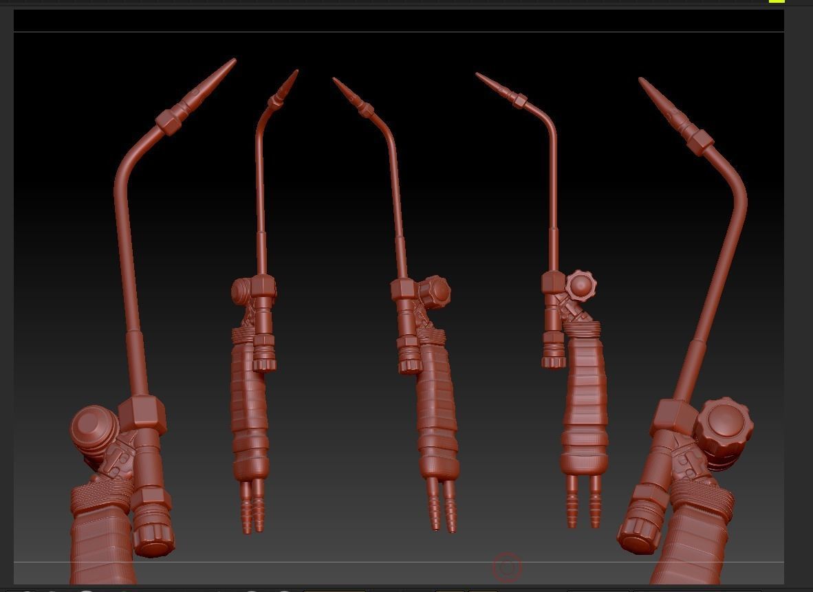 Welding Torch Low-poly 3D model_2
