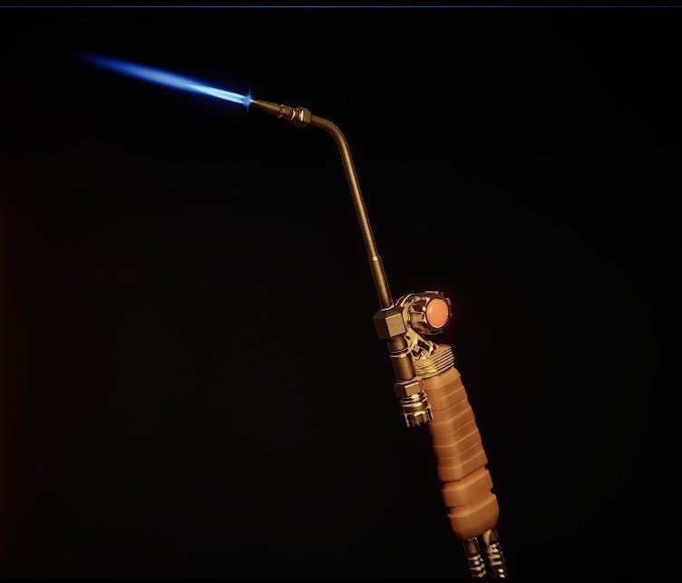 Welding Torch Low-poly 3D model_10