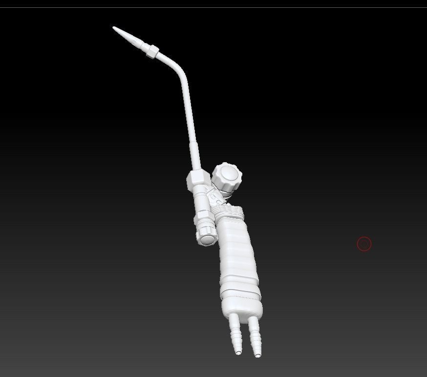 Welding Torch Low-poly 3D model_5