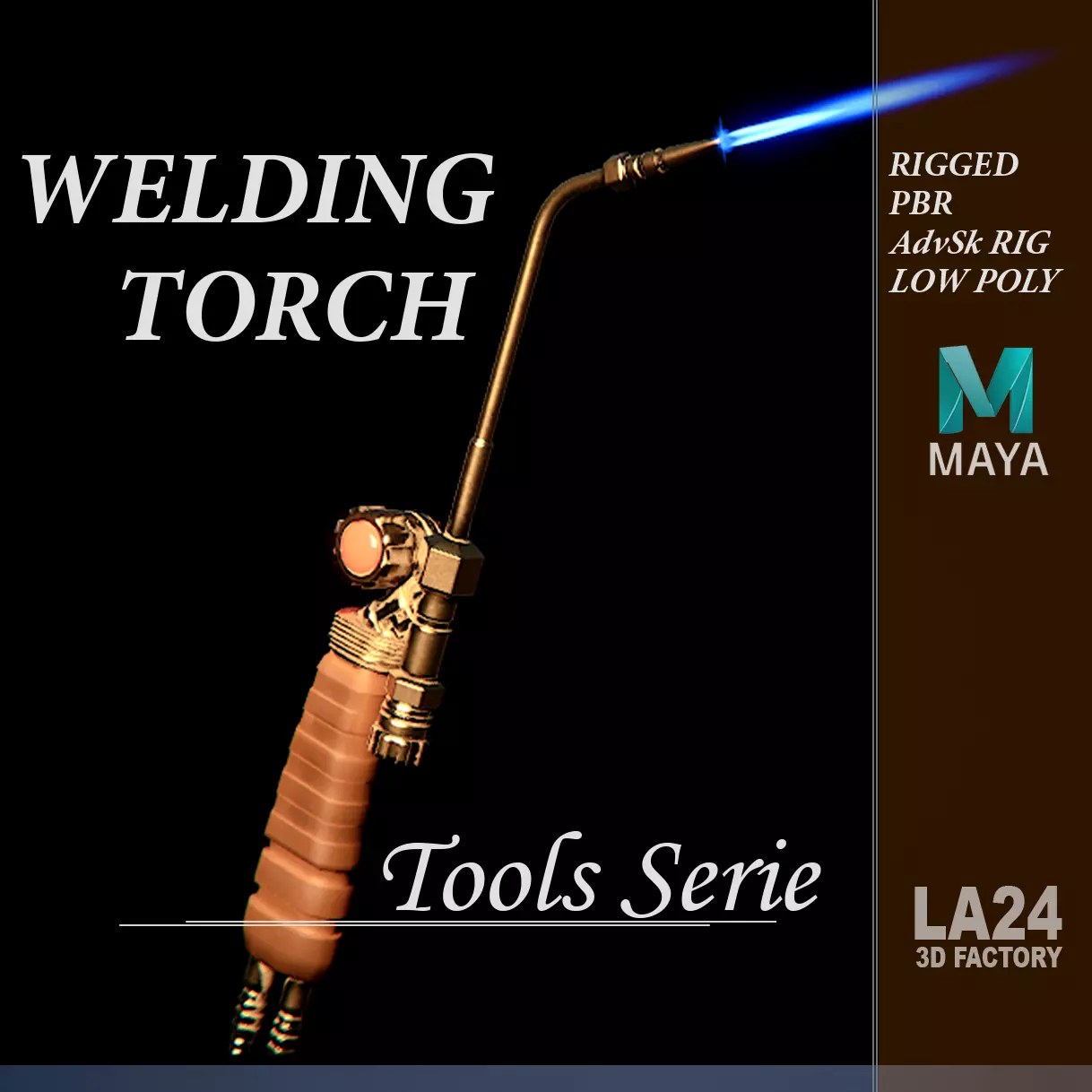 Welding Torch Low-poly 3D model_0
