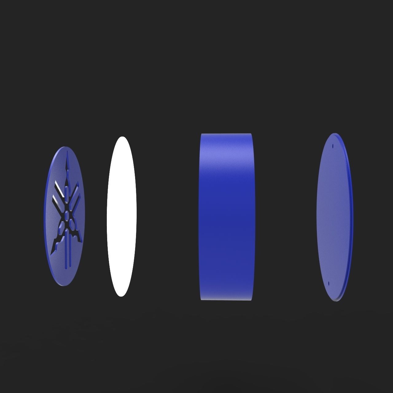 Motocyclette YAMAHA Logo Lamp 3D print model_5