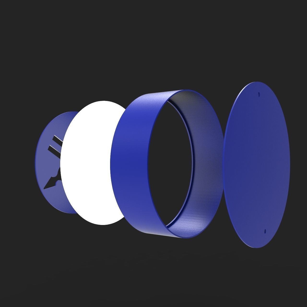 Motocyclette YAMAHA Logo Lamp 3D print model_4