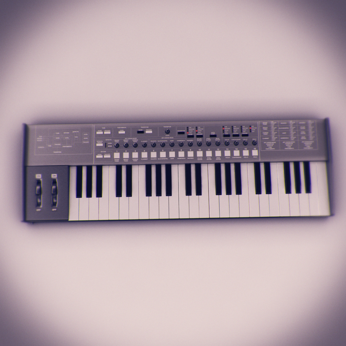 Synthesizer 3D model_4
