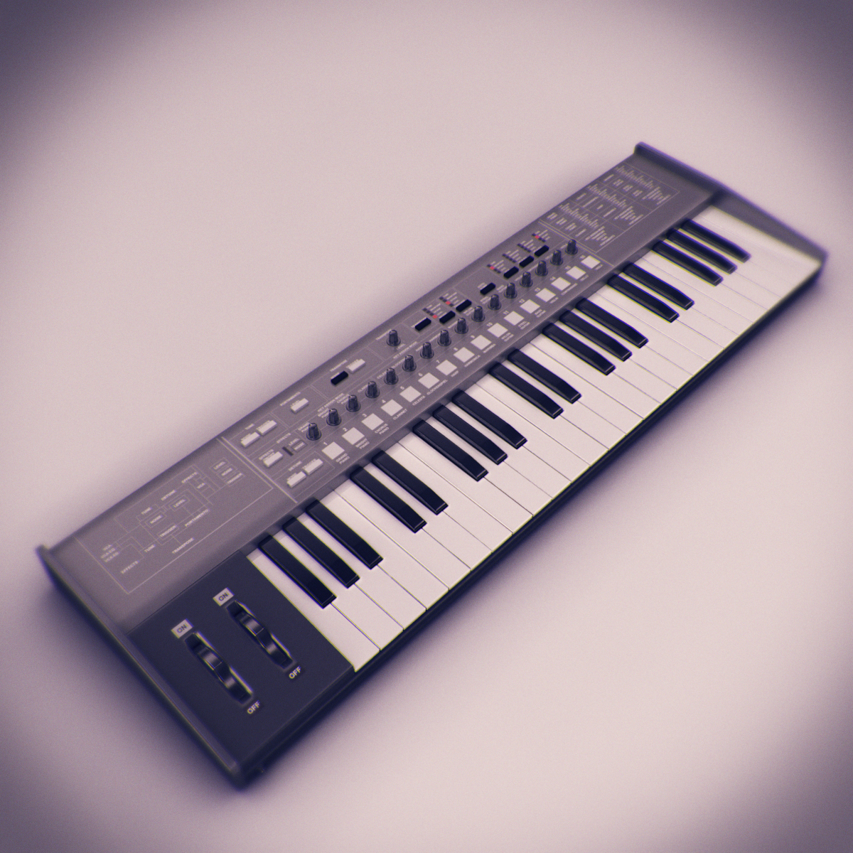 Synthesizer 3D model_1