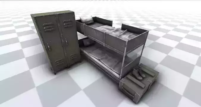 Military Barrack Interieur 3D model