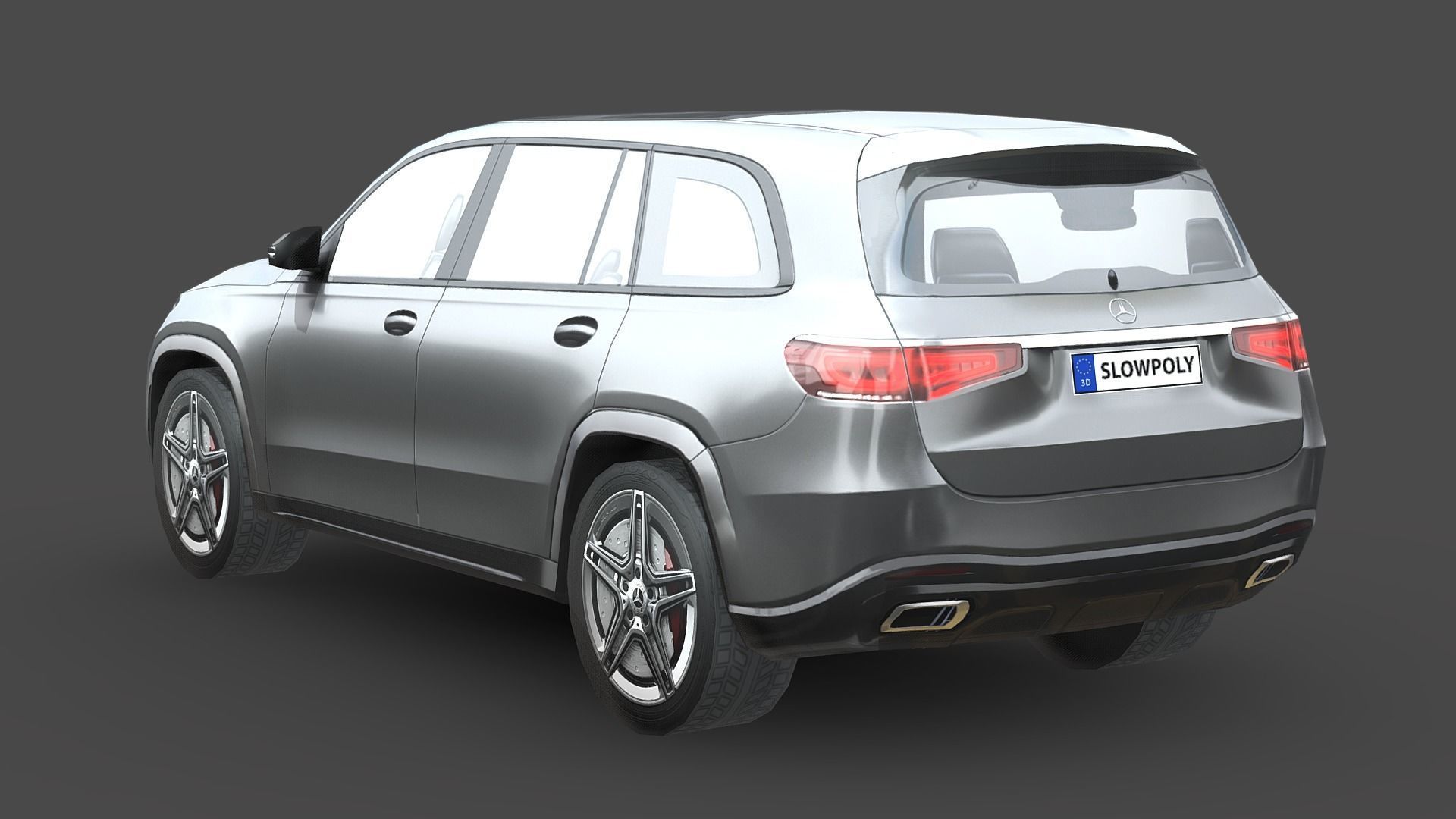Mercedes-Benz GLS Low-poly 3D model_2
