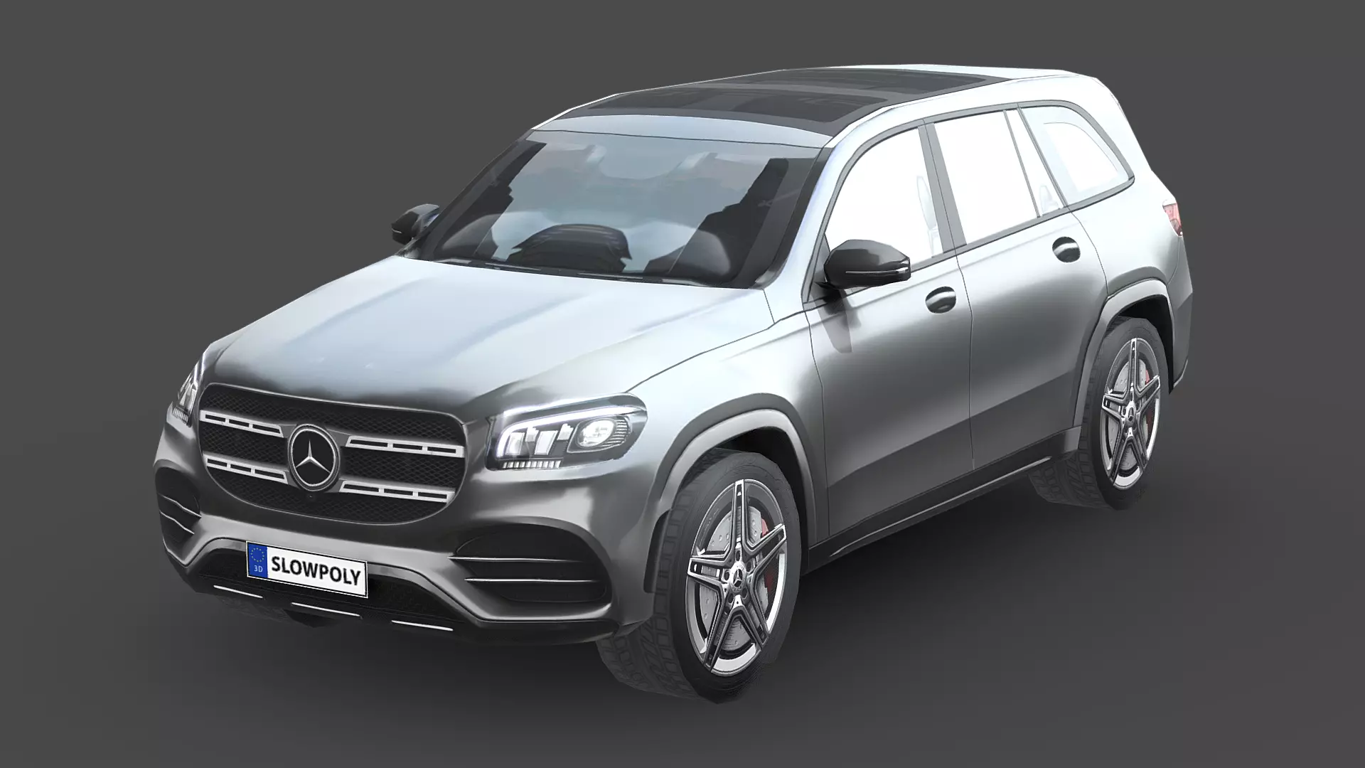 Mercedes-Benz GLS Low-poly 3D model_0