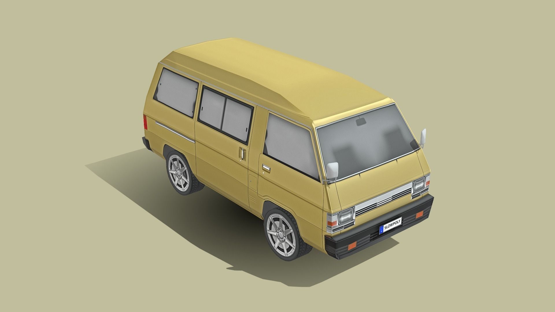 Mitsubishi Delica Wagon 1982 Low-poly 3D model_2