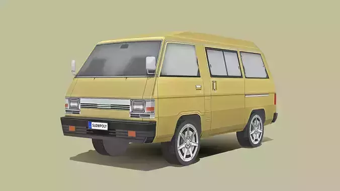 Mitsubishi Delica Wagon 1982 Low-poly 3D model