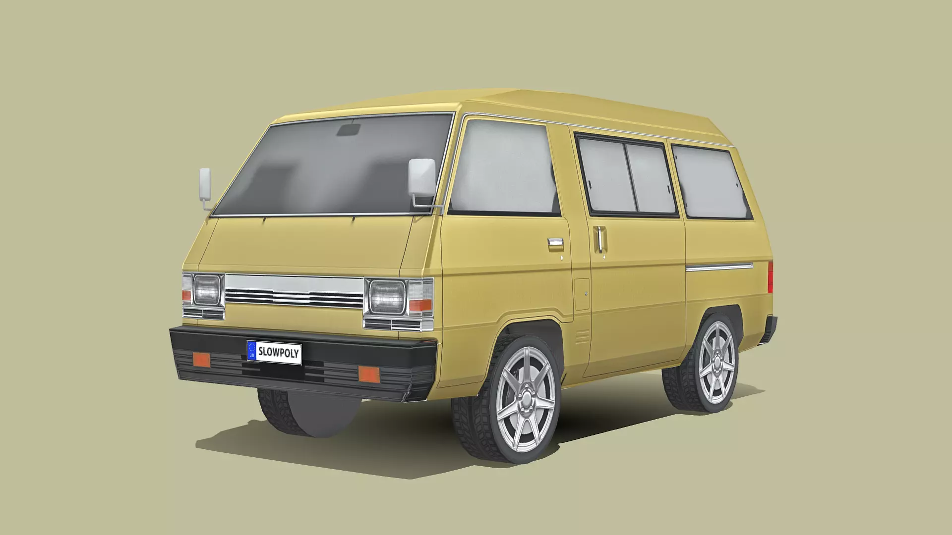 Mitsubishi Delica Wagon 1982 Low-poly 3D model_0