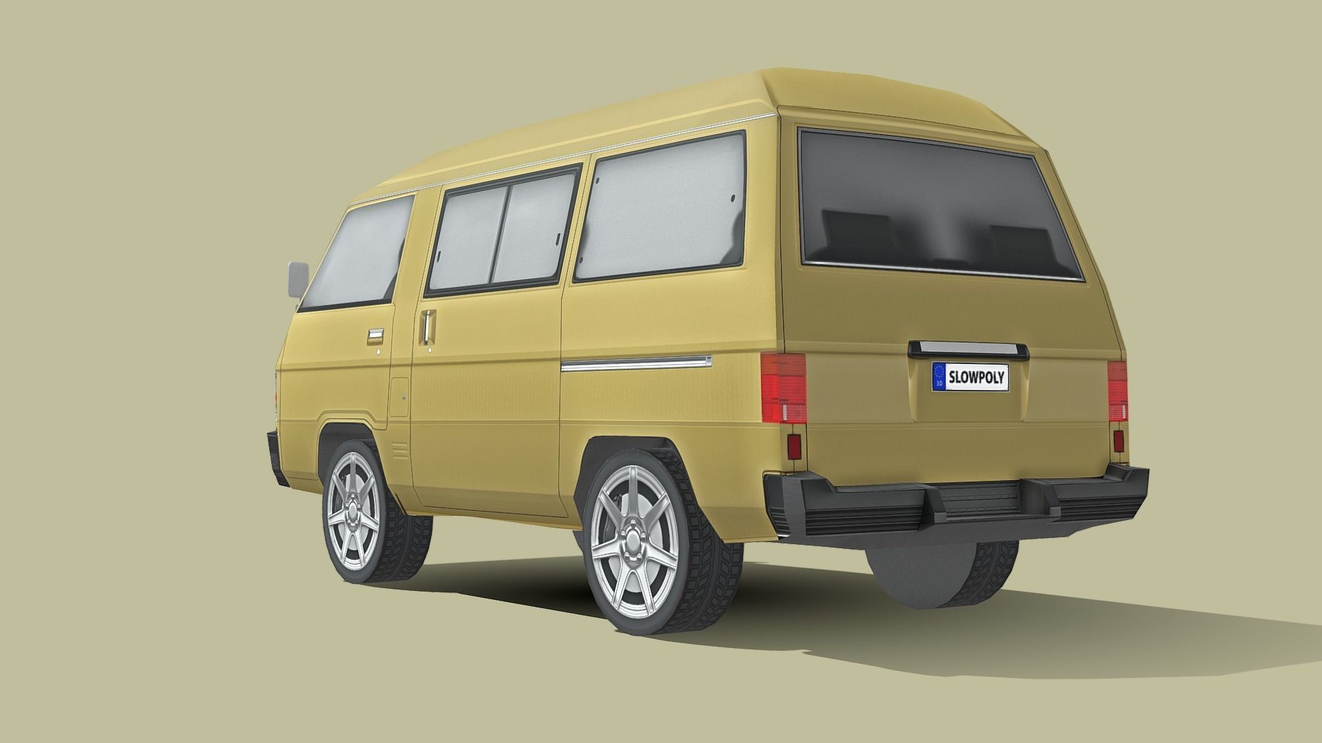 Mitsubishi Delica Wagon 1982 Low-poly 3D model_3