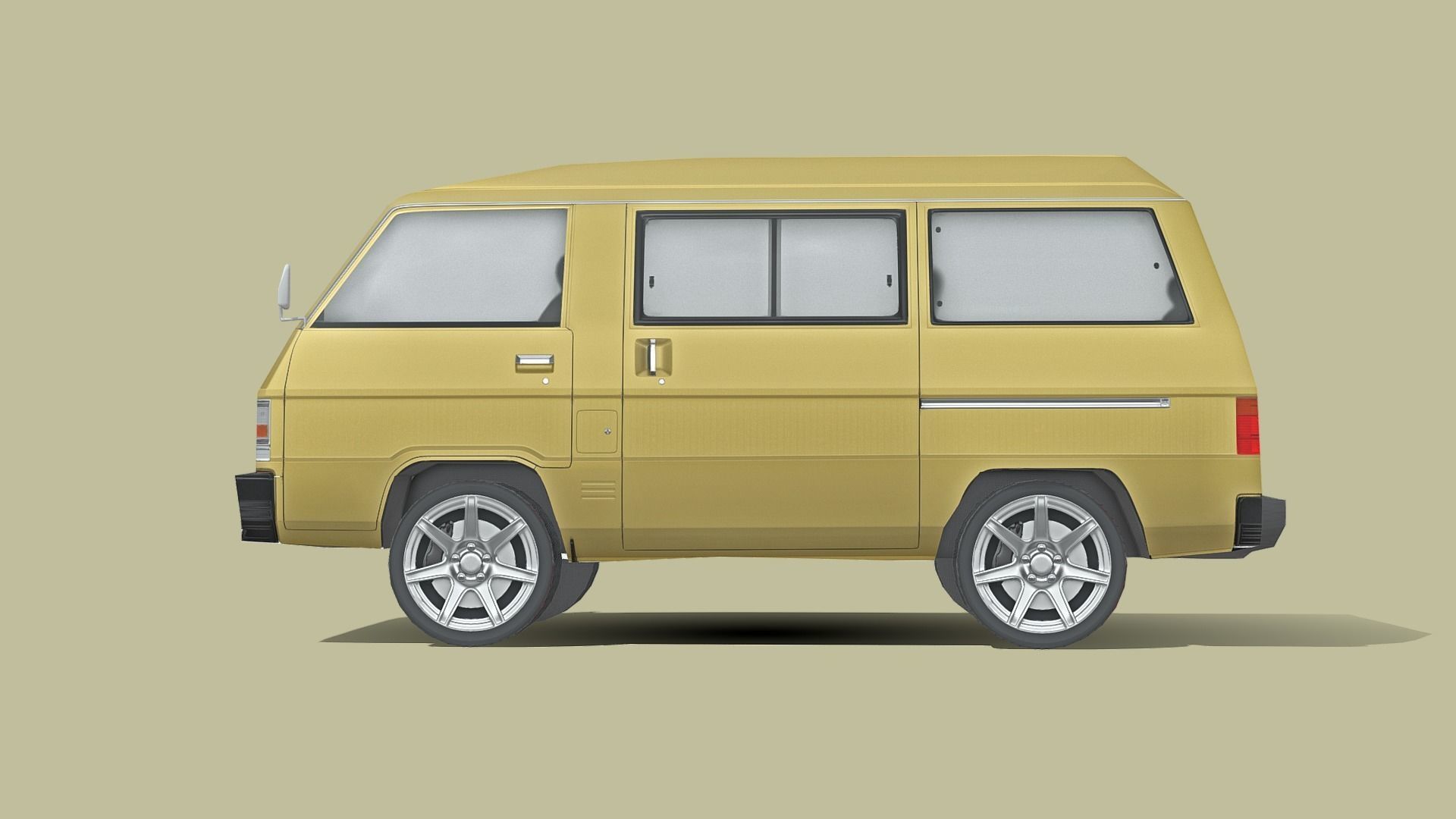 Mitsubishi Delica Wagon 1982 Low-poly 3D model_4