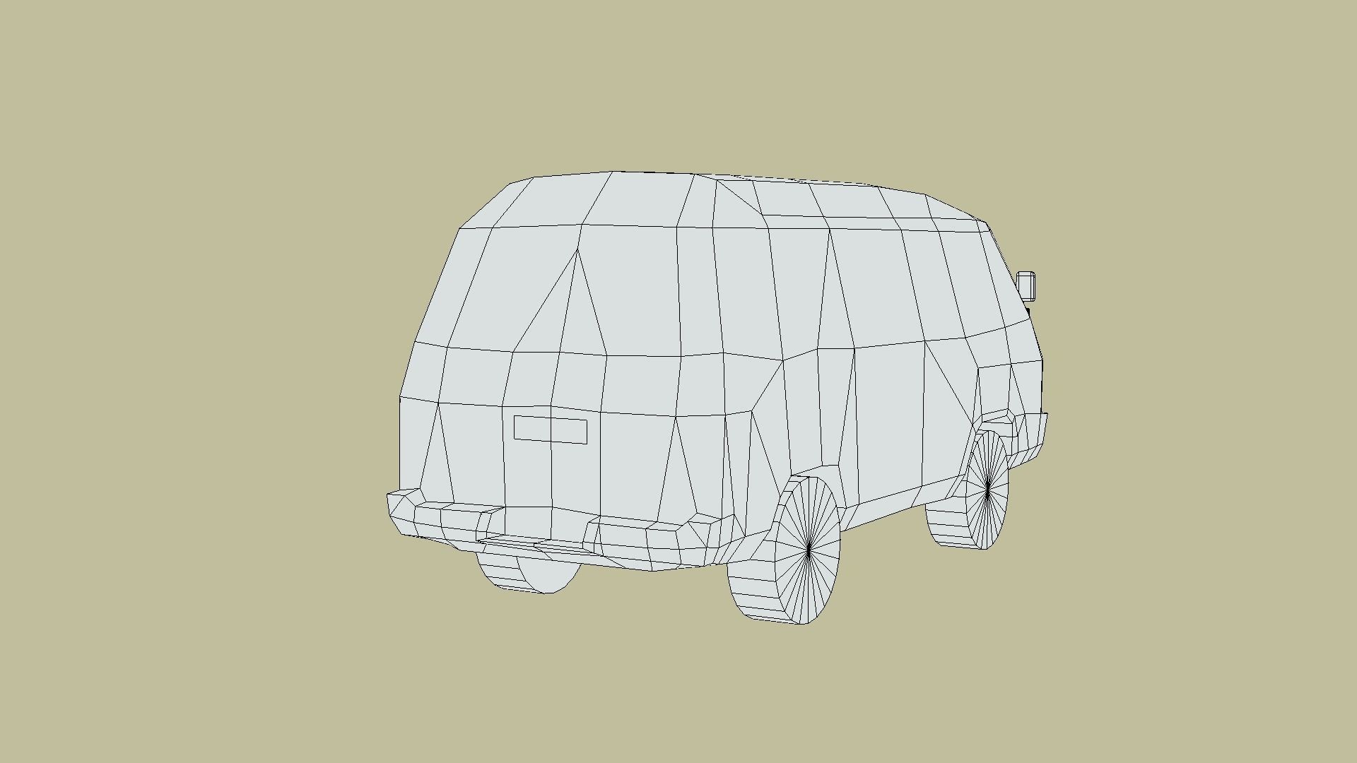 Mitsubishi Delica Wagon 1982 Low-poly 3D model_5