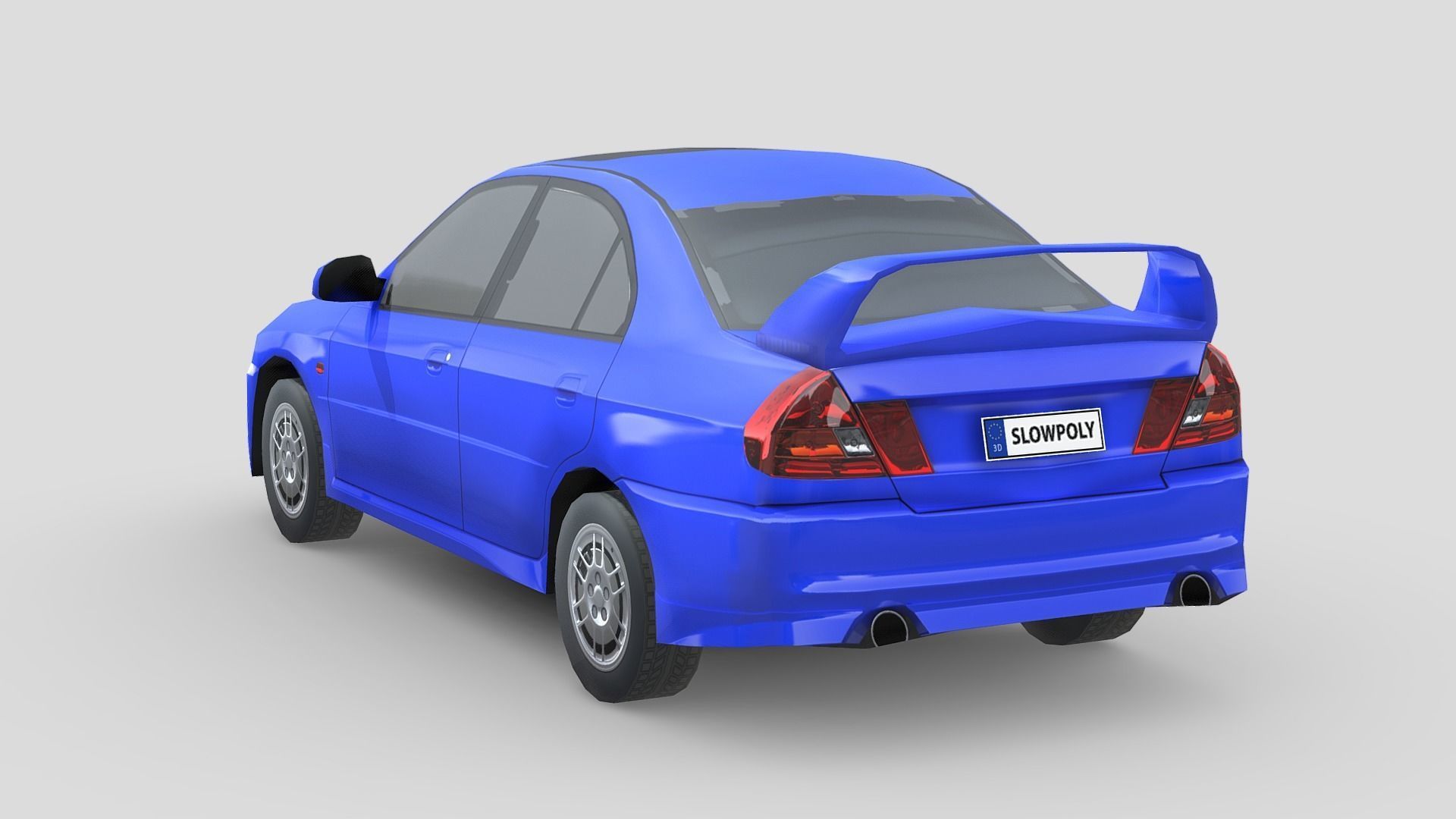 Mitsubishi Lancer Evolution 1997 Low-poly 3D model_2