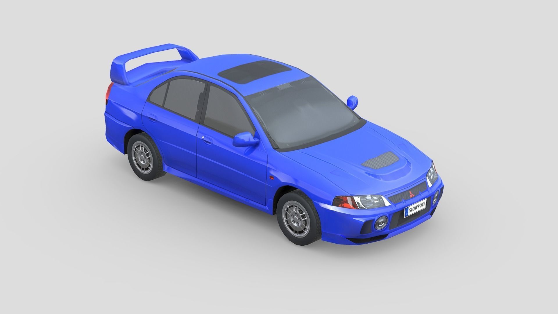 Mitsubishi Lancer Evolution 1997 Low-poly 3D model_4